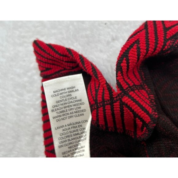 Chico's Womens Red & Black Herringbone Sweater Top Size 3 Boat Neck Relaxed Fit - Picture 5 of 8